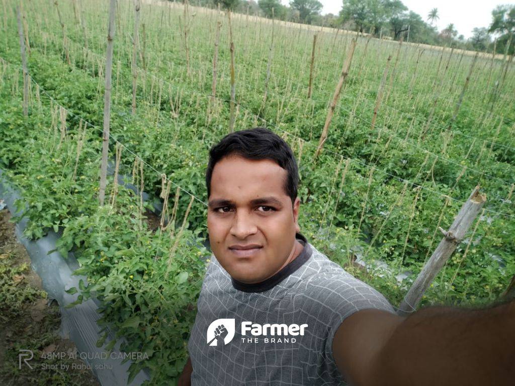 Rahul at his farm