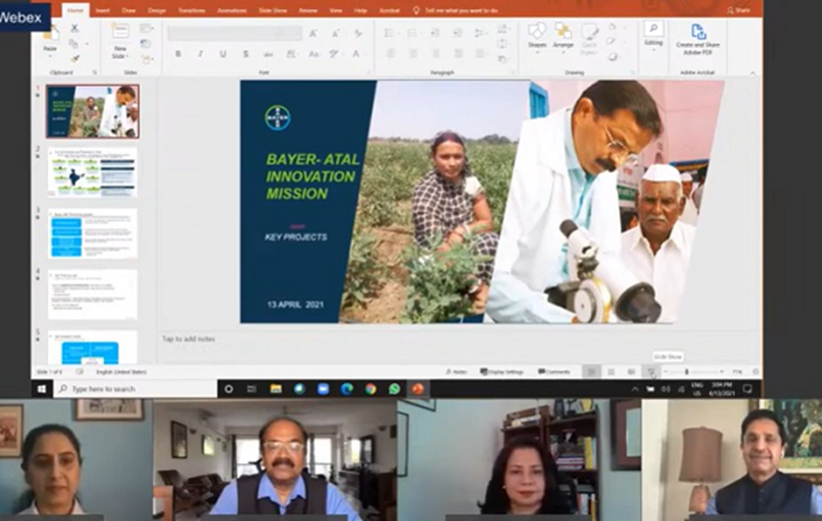 D. Narain, Senior Bayer Representative South Asia and Chief Executive Officer – Bayer CropScience Limited at a webinar to announce the collaboration with AIM