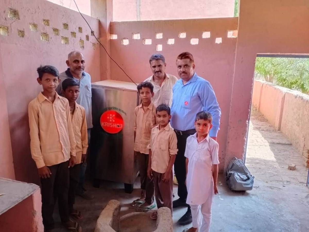 Installation of water coolers in Rajasthan by Krishaj
