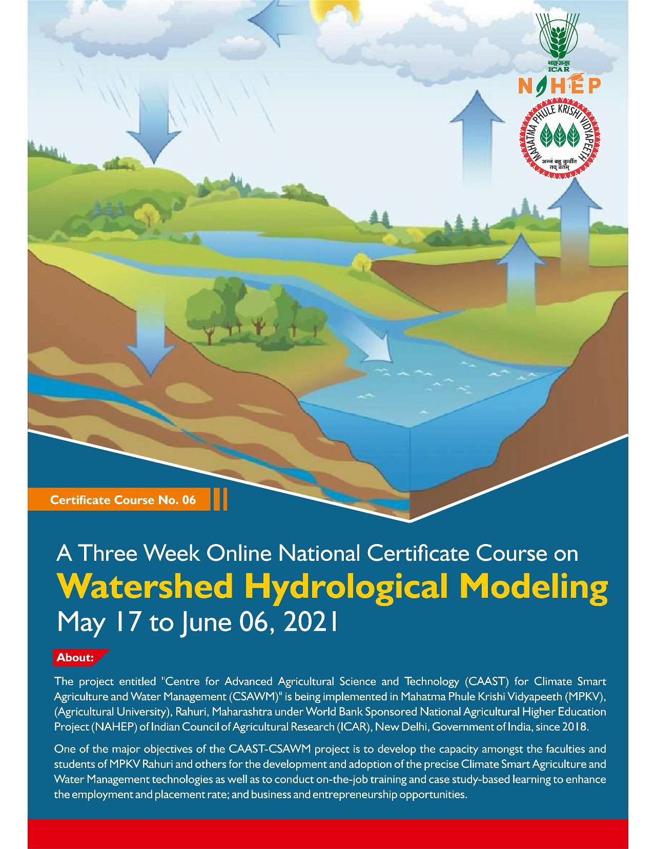 Online Three Weeks Certificate Course on Watershed Hydrological Models