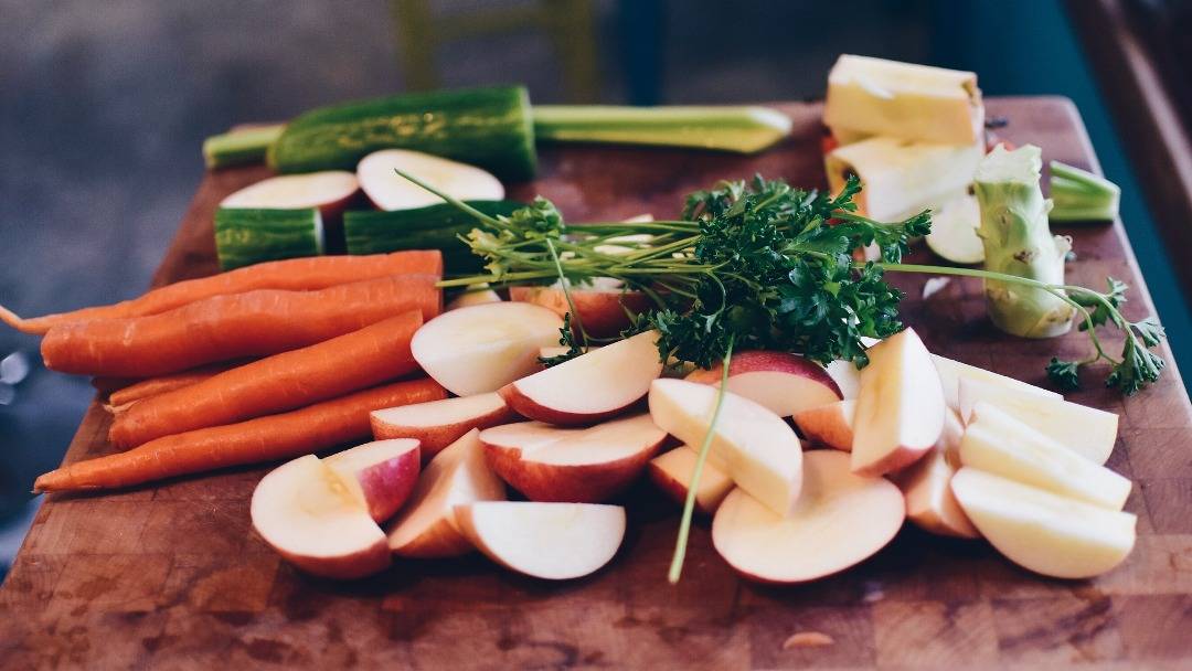 Fresh cut fruits and vegetables