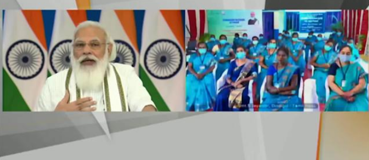 PM Modi interacted with the members of Women SHGs