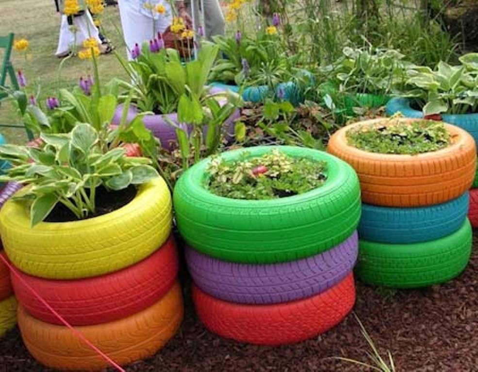 How to Beautify Your Backyard garden Applying Old Tires