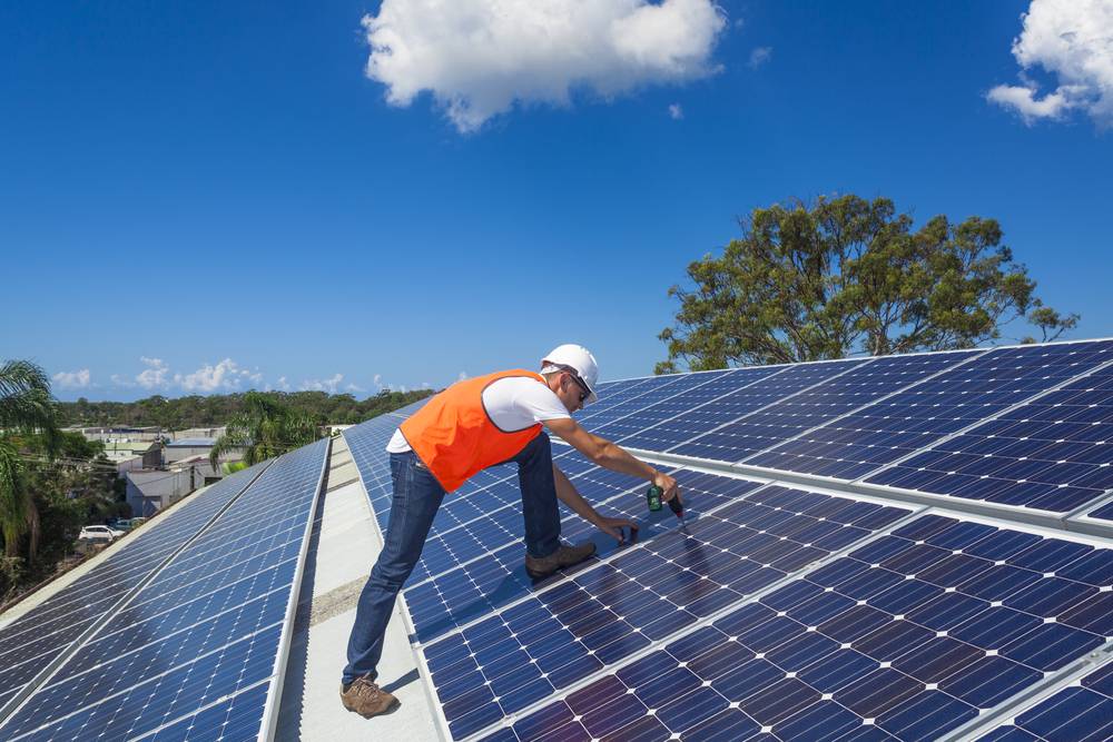 Solar Panel on the Roof Top