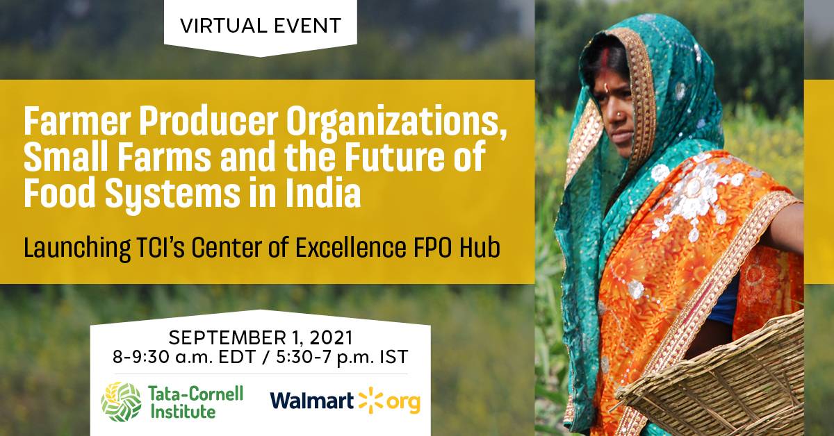 Farmer Producer Organizations, Small Farms and the Future of Food Systems in India: Launching TCI’s Center of Excellence FPO Hub