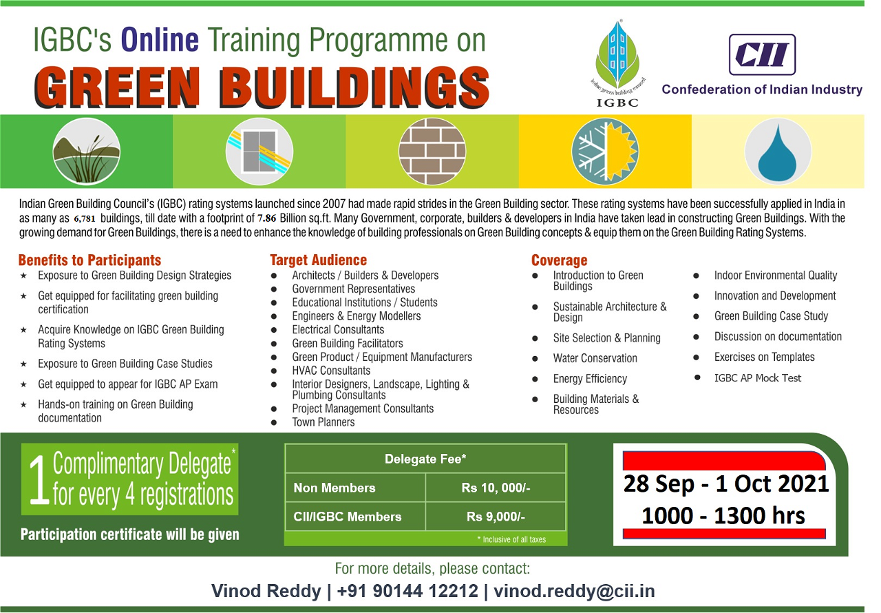 IGBC's Online Training Programme on Green Buildings