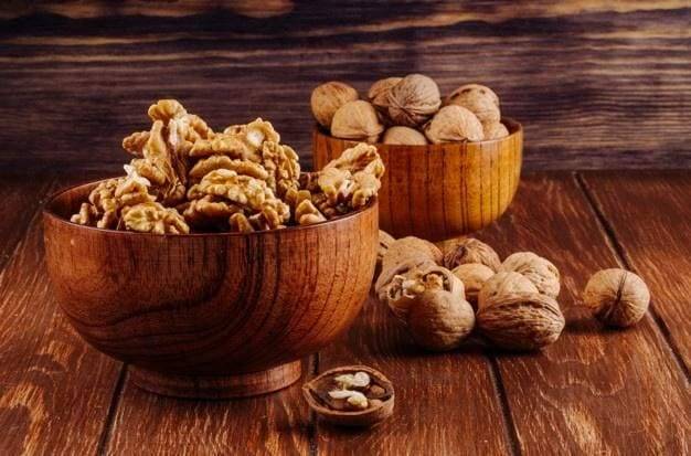 walnuts on table