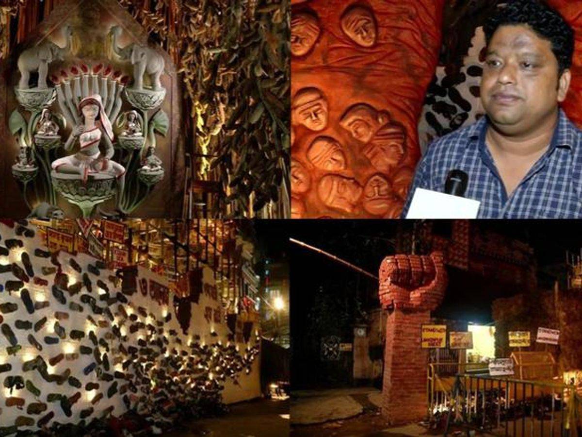 Durga Puja Pandal in Kolkata Displays Lakhimpur Kheri Incident