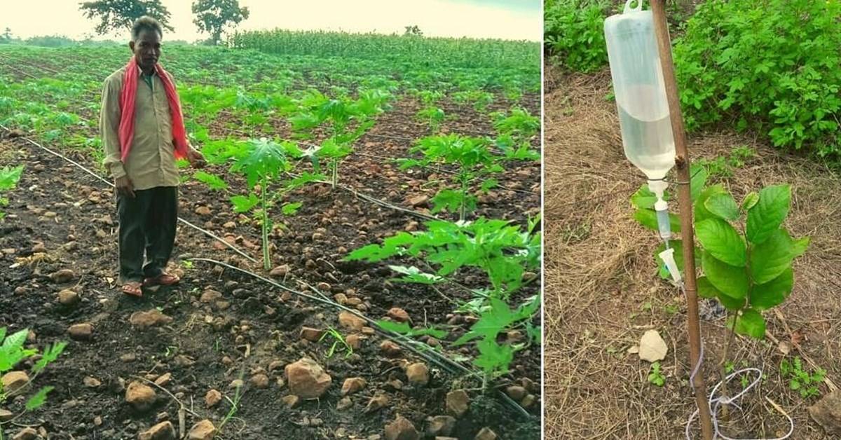 MP Farmer Made Drip Irrigation System out of Used Glucose Bottles