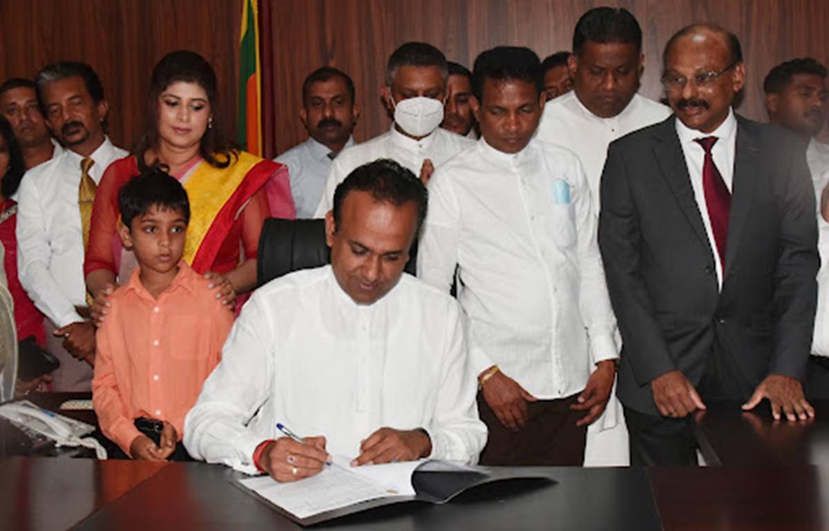 Srilankan Plantations Minister Ramesh Pathirana