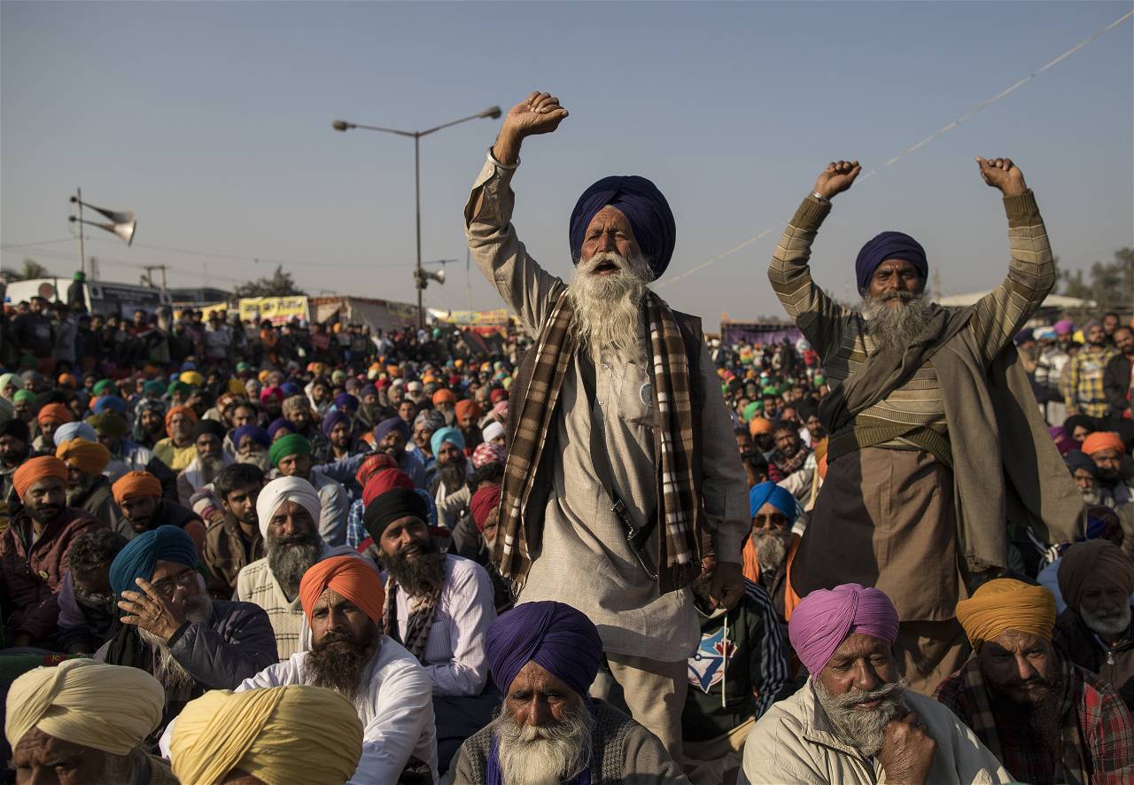 Farmers Protesting On Delhi Ghaziabad Highway