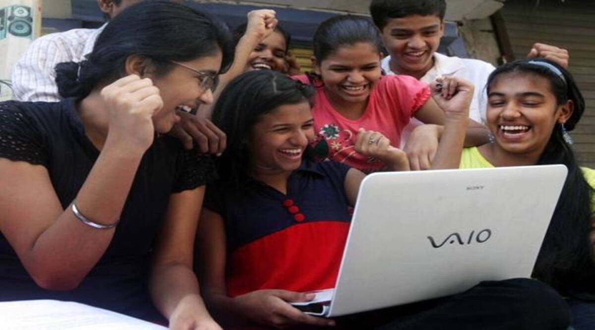 Happy Students with Laptop