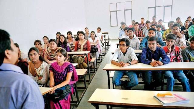 Students taking coaching for competitive exams