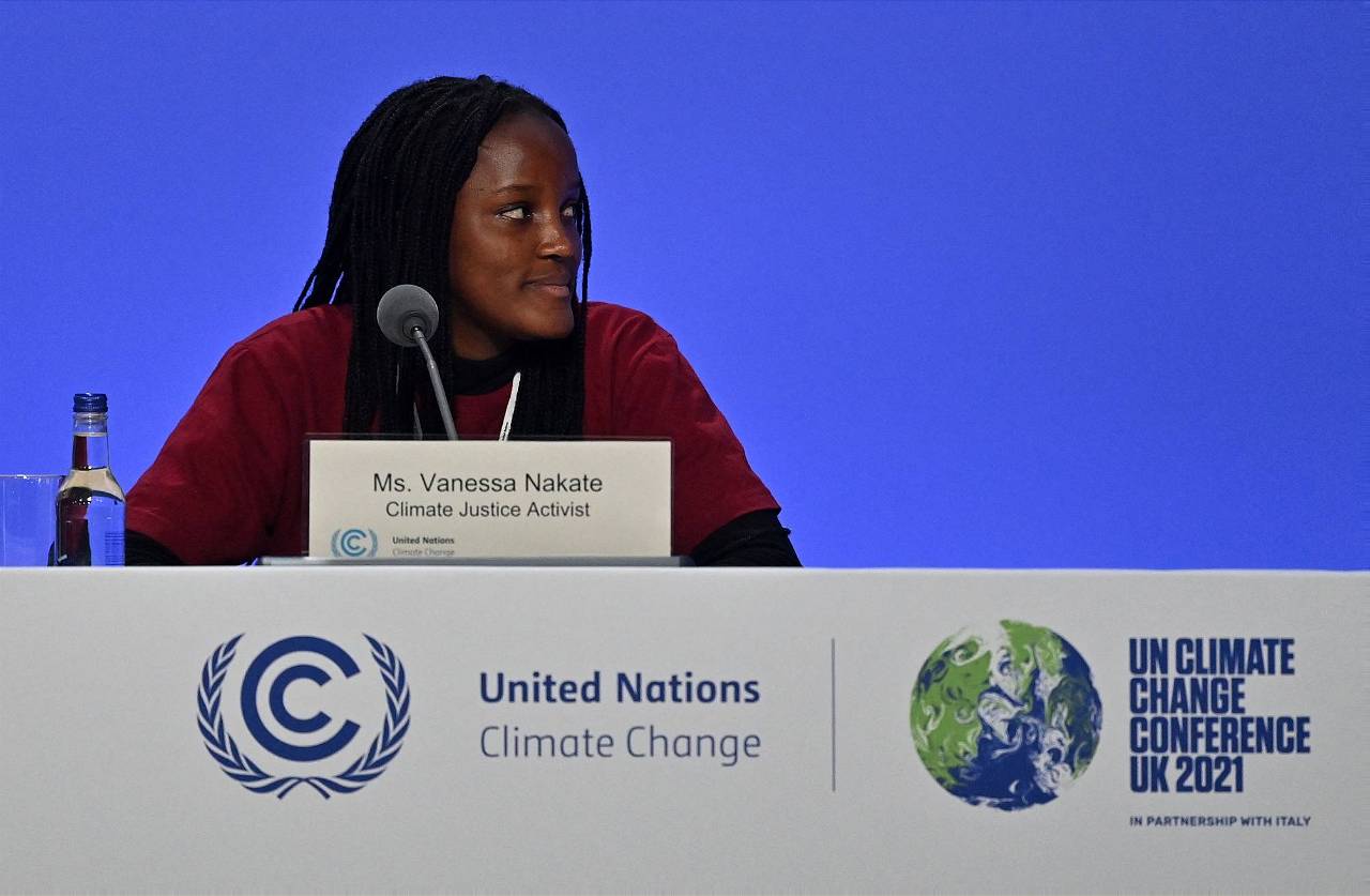 Vanessa Nakate - the Climate Justice Activist from Uganda at the COP26 panel talks on Saturday