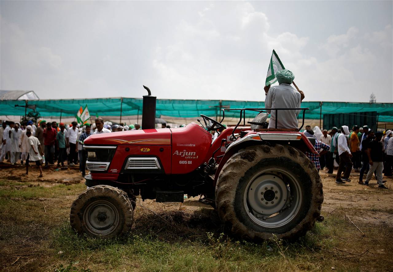 Farmers At The Protest