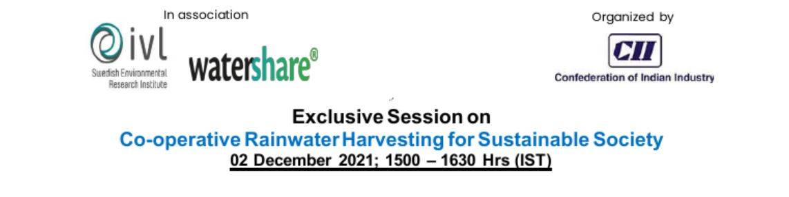 Exclusive Session on Co-operative Rainwater Harvesting for Sustainable Society