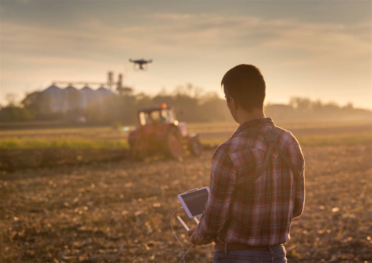 Drone operation on Agricultural field