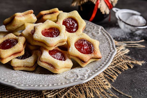 Strawberry Jam Shortbread Biscuit