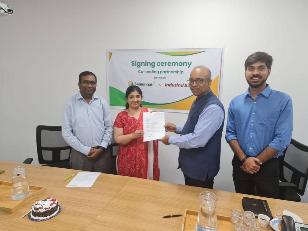 Co Lending partnership Being Signed between Samunnati & IndusInd Bank