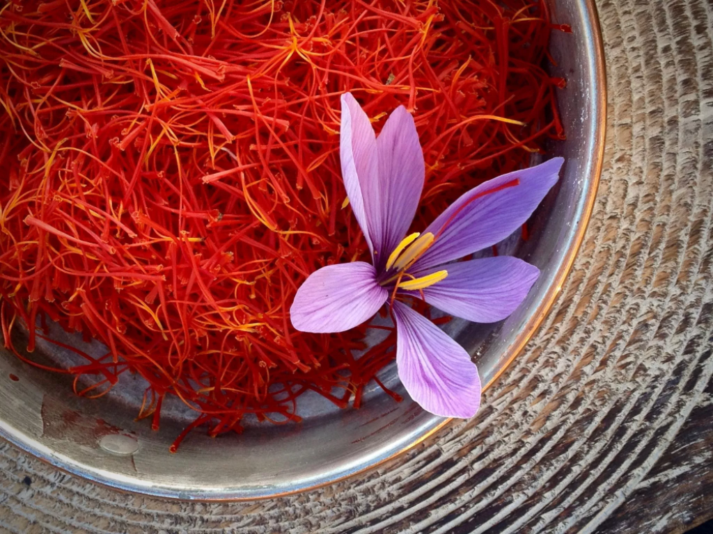 Saffron and its flower