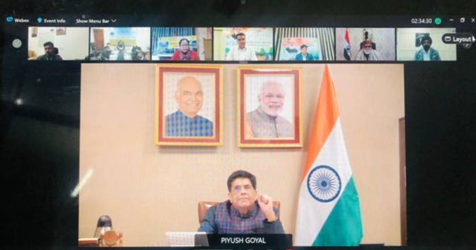 A still from video conferencing on ocassion of FCI Foundation Day