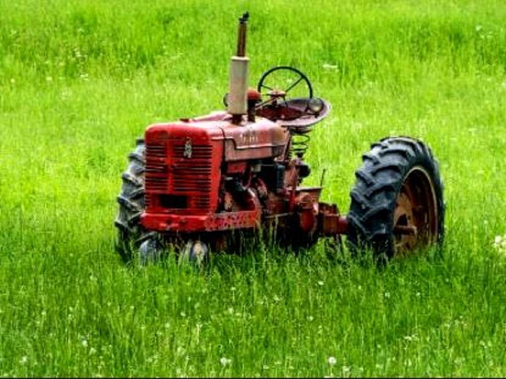 Small Tractor on Field