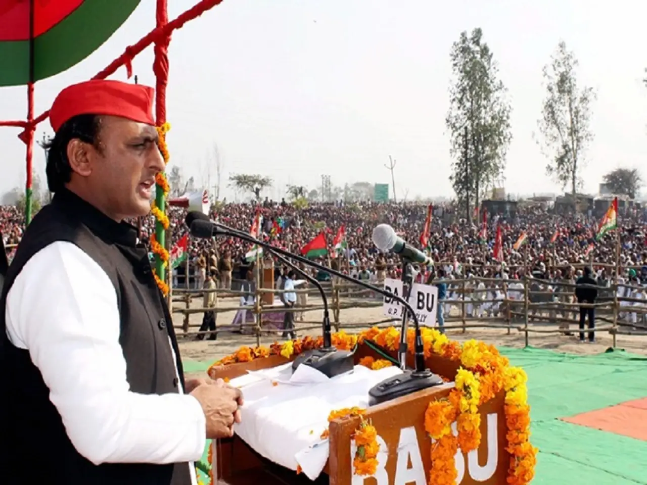 Akhilesh Yadav, national president of the Samajwadi Party