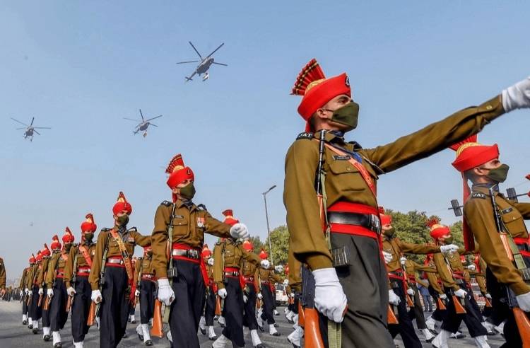 Winner of Best Marching Group 'Jat Regiment, Delhi Police' 2021