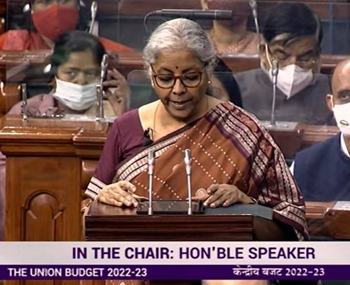 Nirmala Sitharaman Presenting Union Budget 2022-23