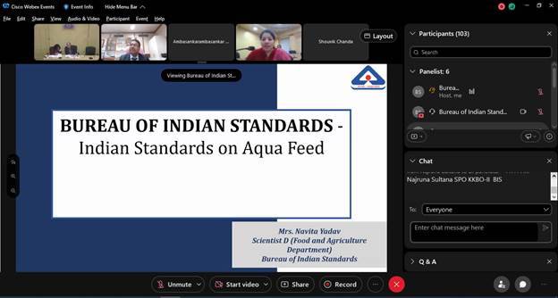 Webinar On “Indian Standards Of Aqua Feed” Organized