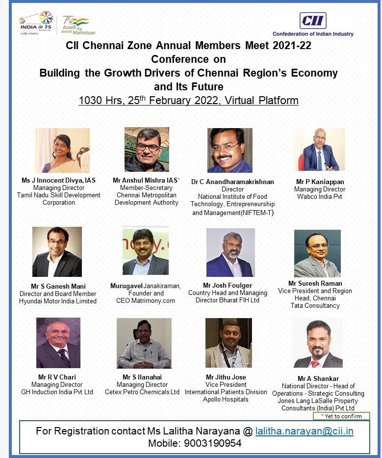 CII Chennai Zone Annual Members Meet 2021-22