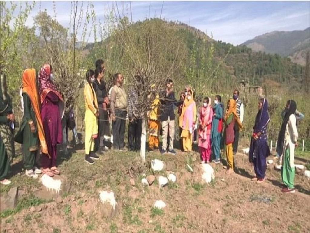 Farmers getting training on Sericulture Farming