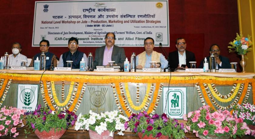 National Level Workshop to discuss jute production organized by ICAR CRIJAF