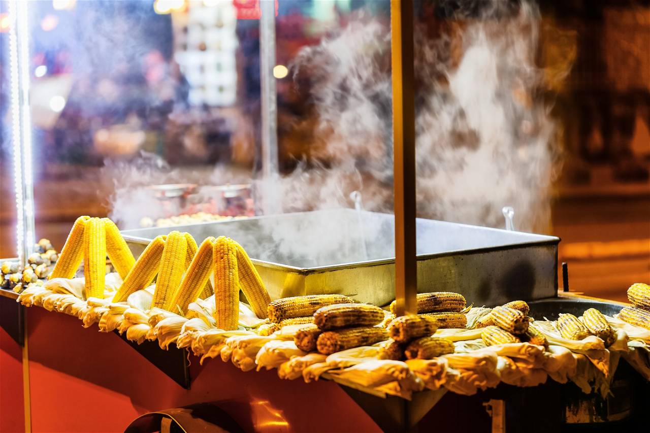 A Corn Stall in Market