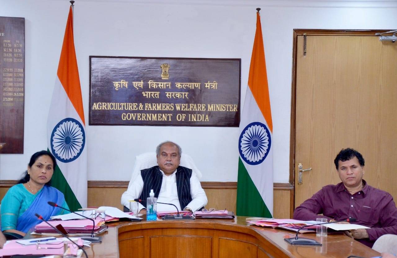 Narendra Singh Tomar, Union Minister for Agriculture and Farmers Welfare in a Meeting