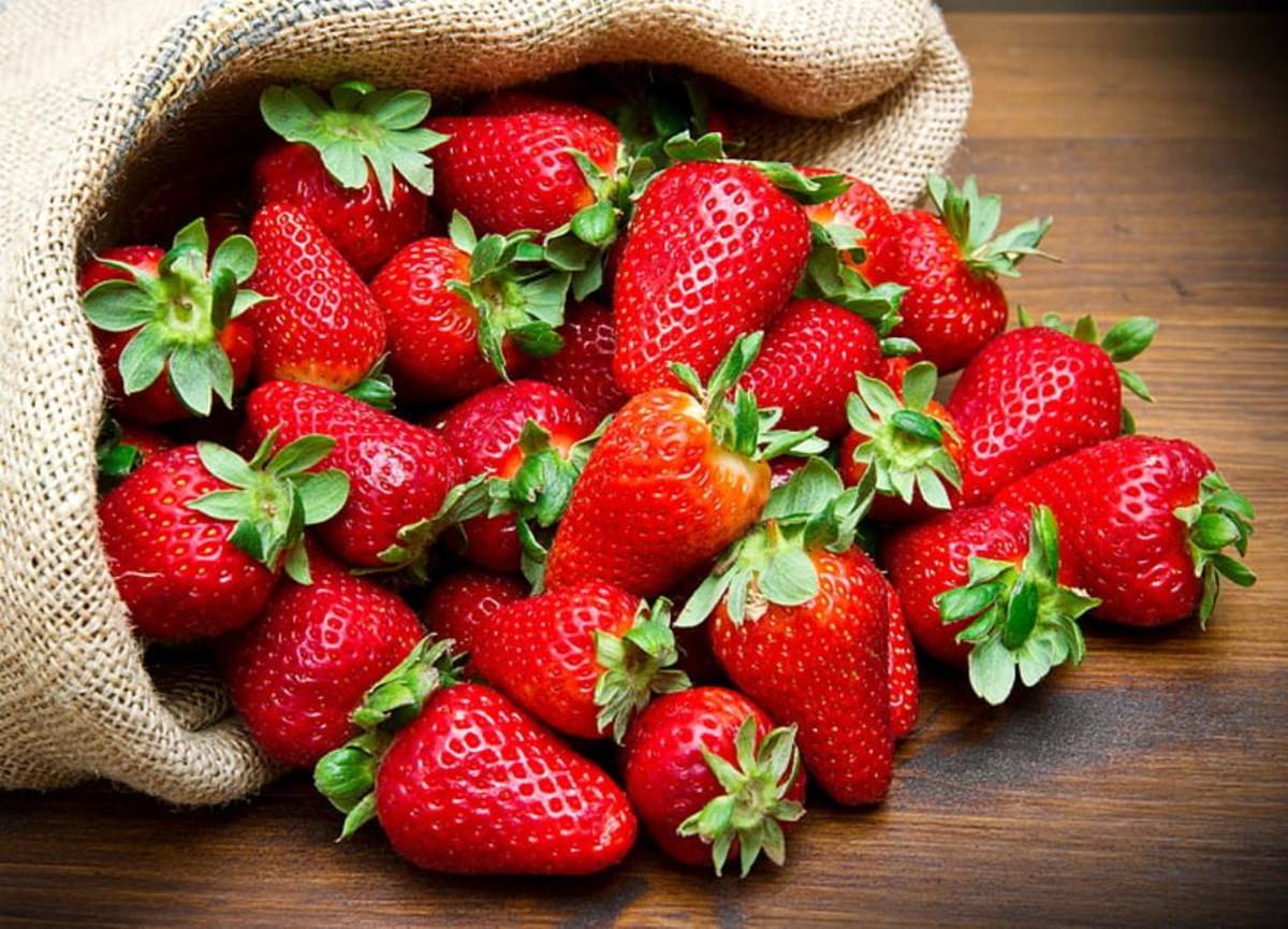 Fresh juicy strawberries