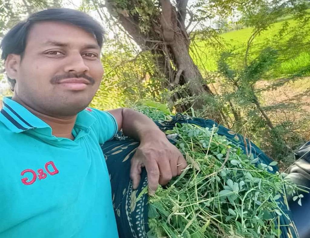 Bonguram Nagaraju in his farm