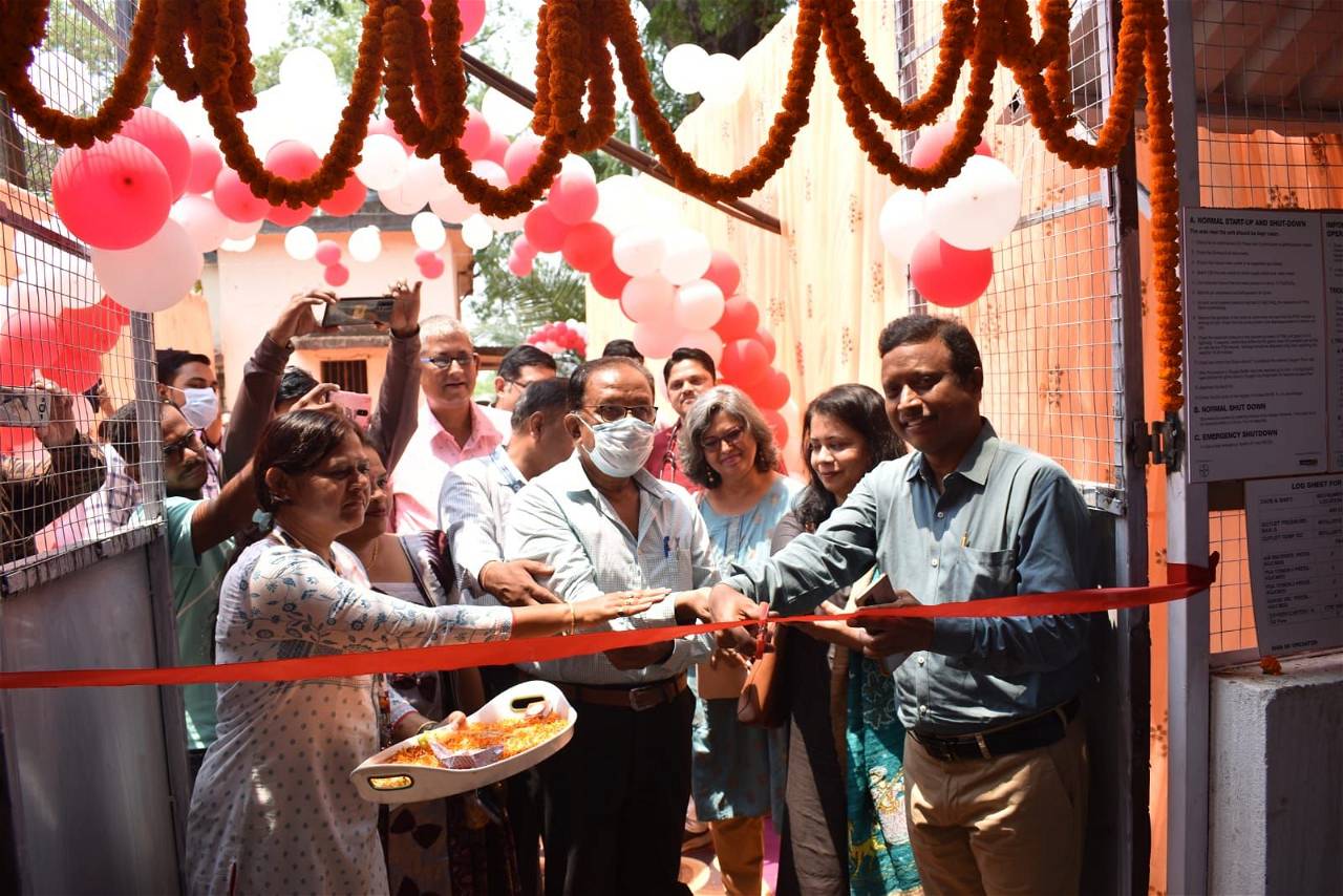 Inauguration of oxygen plant funded by Bayer, at SDH Rairakhol, Sambalpur, Odisha