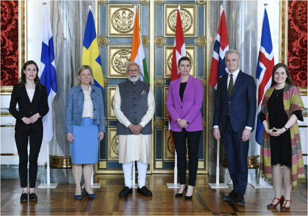 PM Modi along with Nordic Delegates in India-Nordic Summit