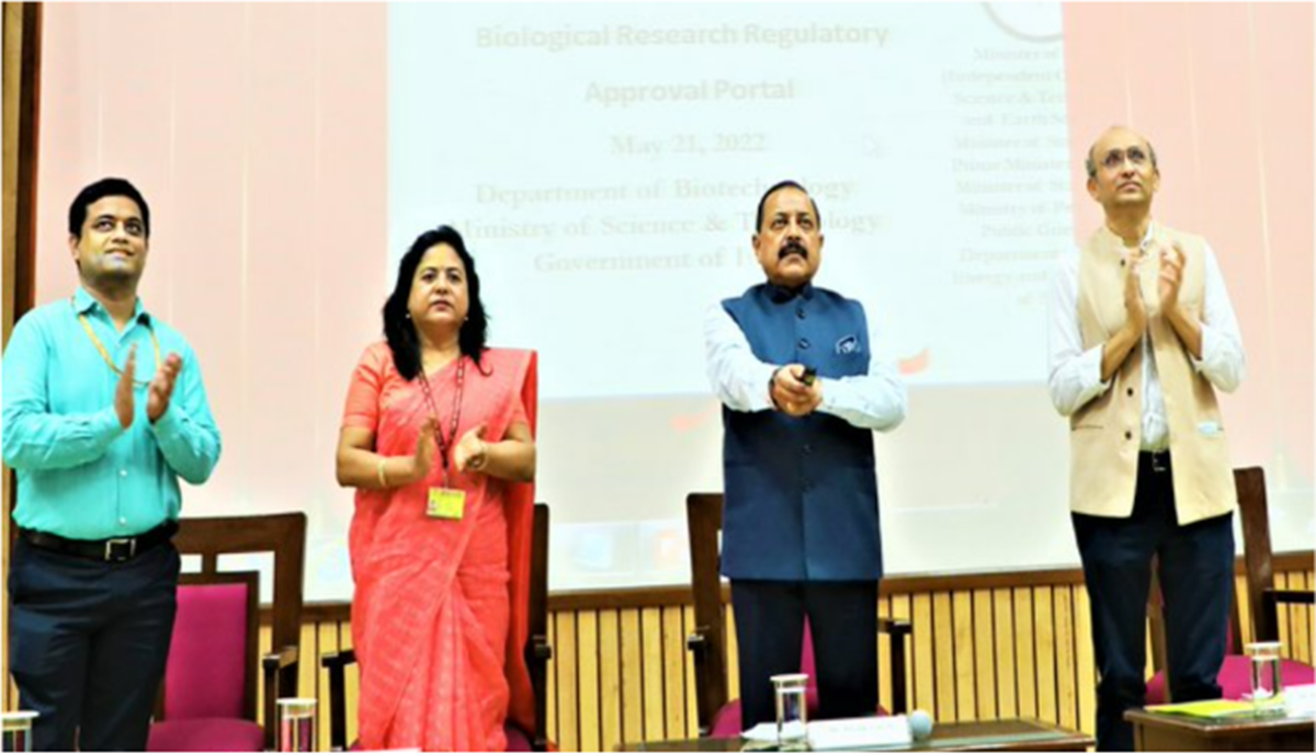 Union Minister Dr Jitendra Singh During Launch of Portal ‘BioRRAP'