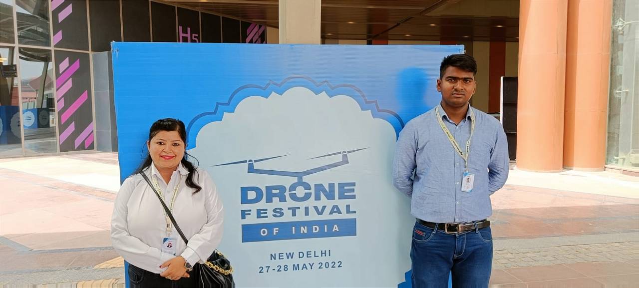 Krishi Jagran Team Members at World’s Largest Drone Festival Held in Pragati Maidan, New Delhi on 27th-28th May 2022