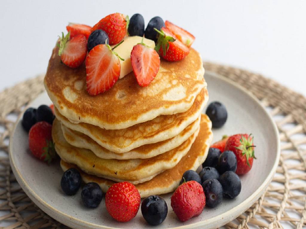 Exhibitors seemed to be particularly fond of one comfort food: pancakes.