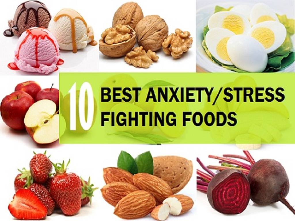 Food items that can help you reduce anxiety and promote happiness.