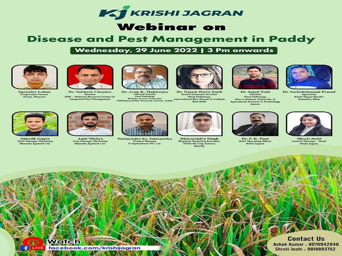 Webinar on "Disease and Pest Management in Paddy"
