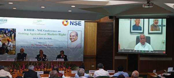 Narendra Singh Tomar, Agriculture Minister, at joint conference of ICRIER and NSE