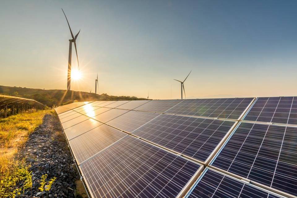 Solar Panels and Wind Turbines