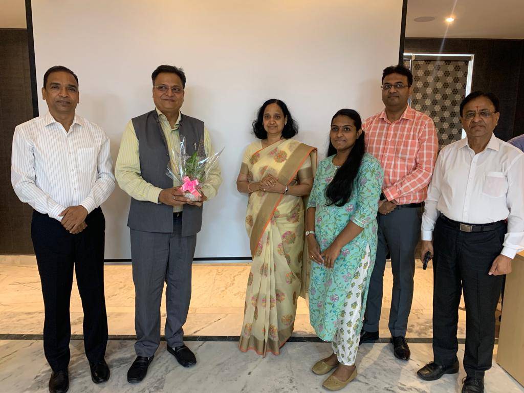 Rajesh Aggarwal welcomed with a plant as a token of appreciation, a long held tradition at Krishi Jagran