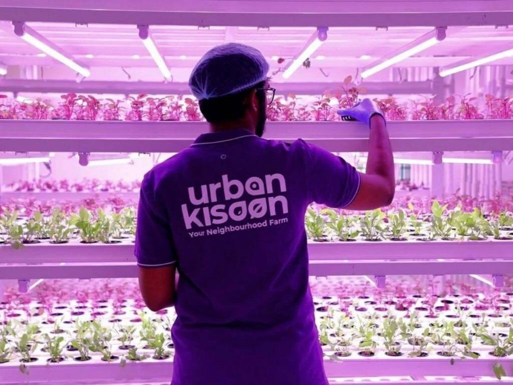 UrbanKissan now runs 30 vertical farms in and around the ten-million-person city of Hyderabad.