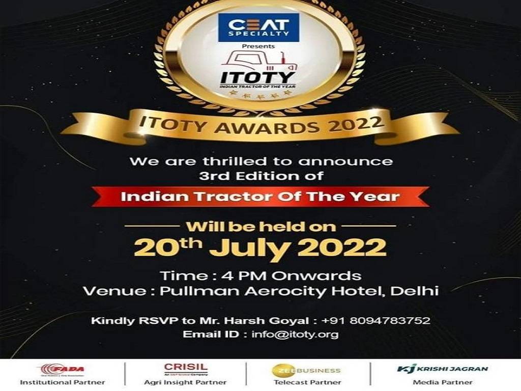 3rd edition on India Tractor Of The Year Award 2022.