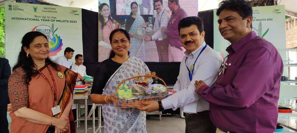 Shobha Karandlaje, Union Minister of State for Agriculture and Farmer Welfare at Millets Culinary Carnival in Delhi Haat